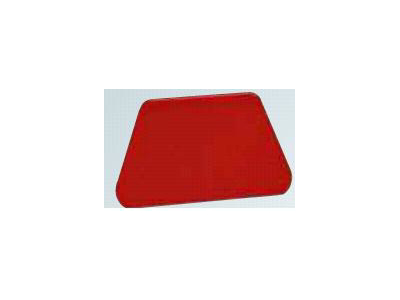 Raspador de masa Rojo 208 x 128mm trapezoidal redondeado