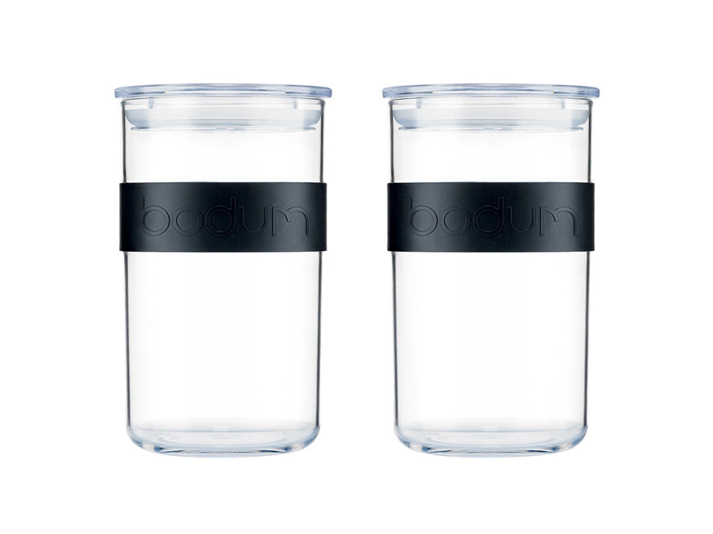 Juego de almacenamiento 1L 2 pcs Banda de goma negra