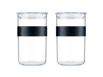 Juego de almacenamiento 1L 2 pcs Banda de goma negra