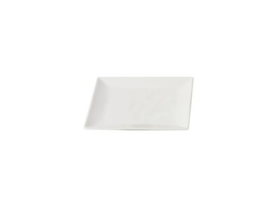 Plato 18x18 cm Cerámica blanca Aida