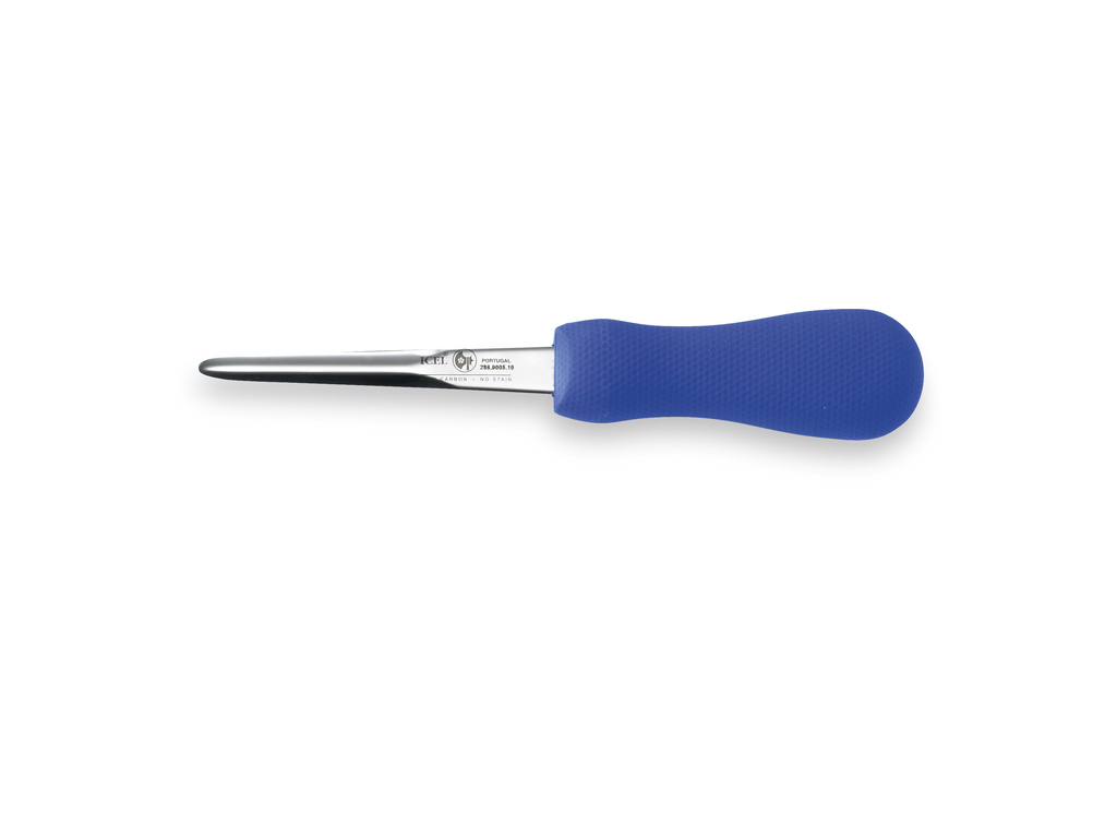 Cuchillo para ostras - Acero inoxidable - Azul - 100mm