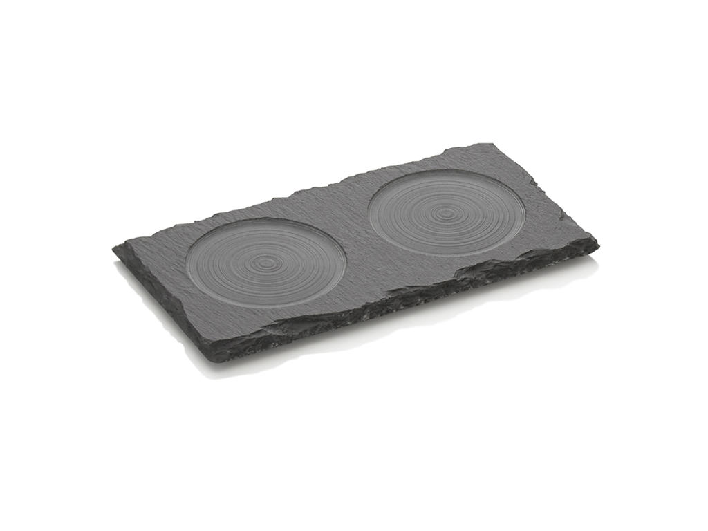 Bandeja t. sal/pimienta molinillo 16x8x1cm Pizarra