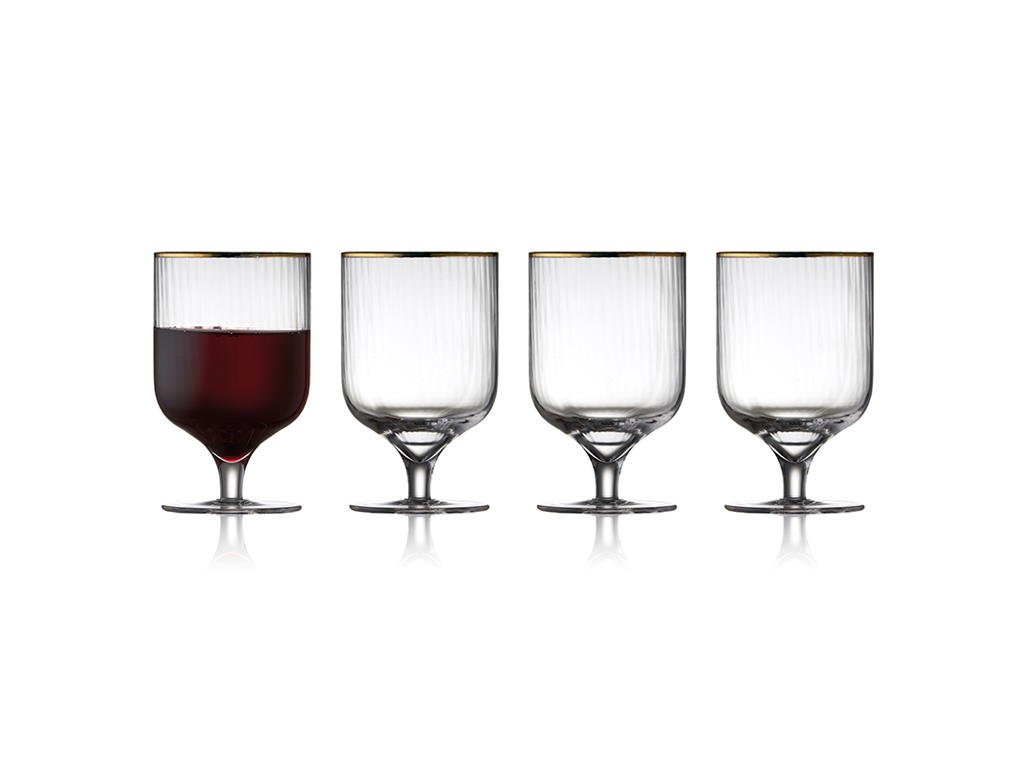 Vaso de vino Palermo Gold 30 cl 4 piezas