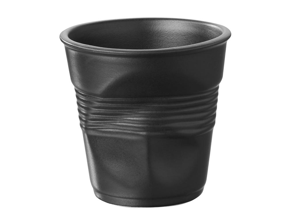 Taza Arrugada 8 cl 6,5x6 Satén Negro Frois