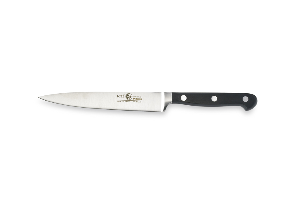 Cuchillo de trinchar - Acero forjado - Negro - 150mm
