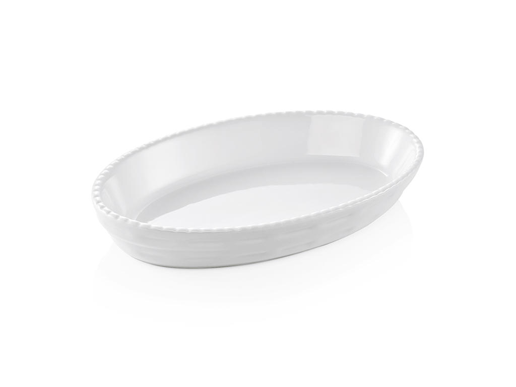 Plato Porcelana Blanca Oval 32x19,5x5 cm