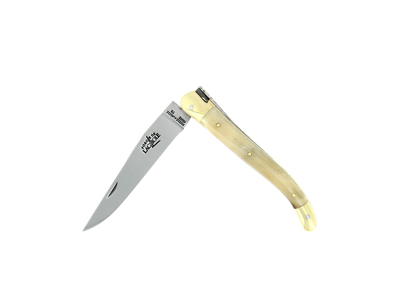 Cuchillo plegable, 11 cm, Laguiole Tradición, Mango de cuerno claro
