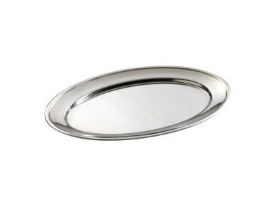 Bandeja Ovalada de acero inoxidable 50x34 cm