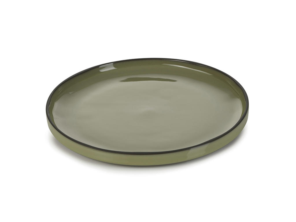 Plato Postre 21 cm Verde Caractere