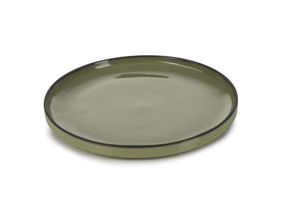 Plato Postre 21 cm Verde Caractere