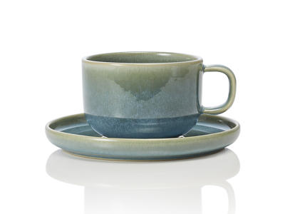 Taza de cerámica verde 220ml 60x85x85mm