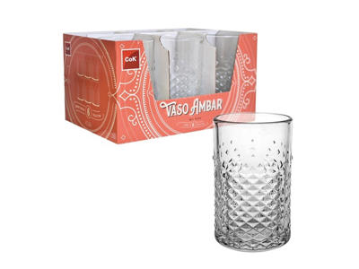 Vaso de vidrio 45 cl Ámbar