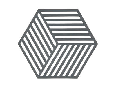 Protector de mesa Zone Hexágono 16x14 cm Gris