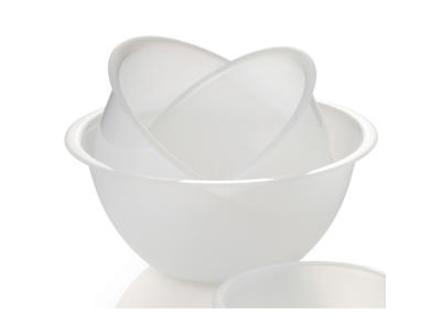 Tazón plástico blanco 1 litro  19 cm