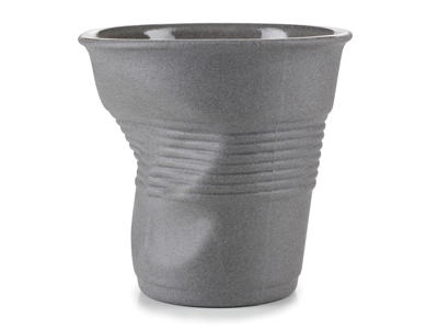 Taza Cappuccino 8,5 cm Gris Froisse