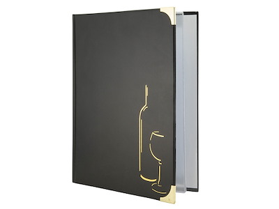 Menú Vino Negro Básico incl. 4xA4 bolsillo