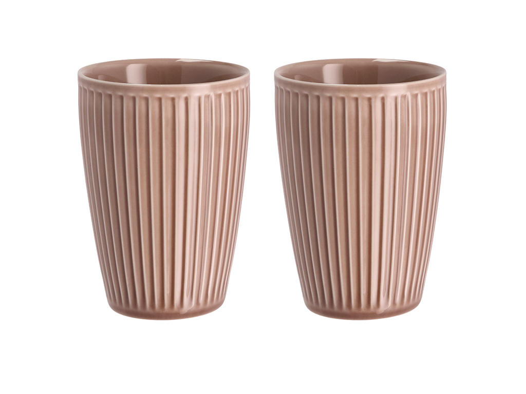 Taza térmica Plissé 25 cl 8x12 cm 2 uds. Woodrose