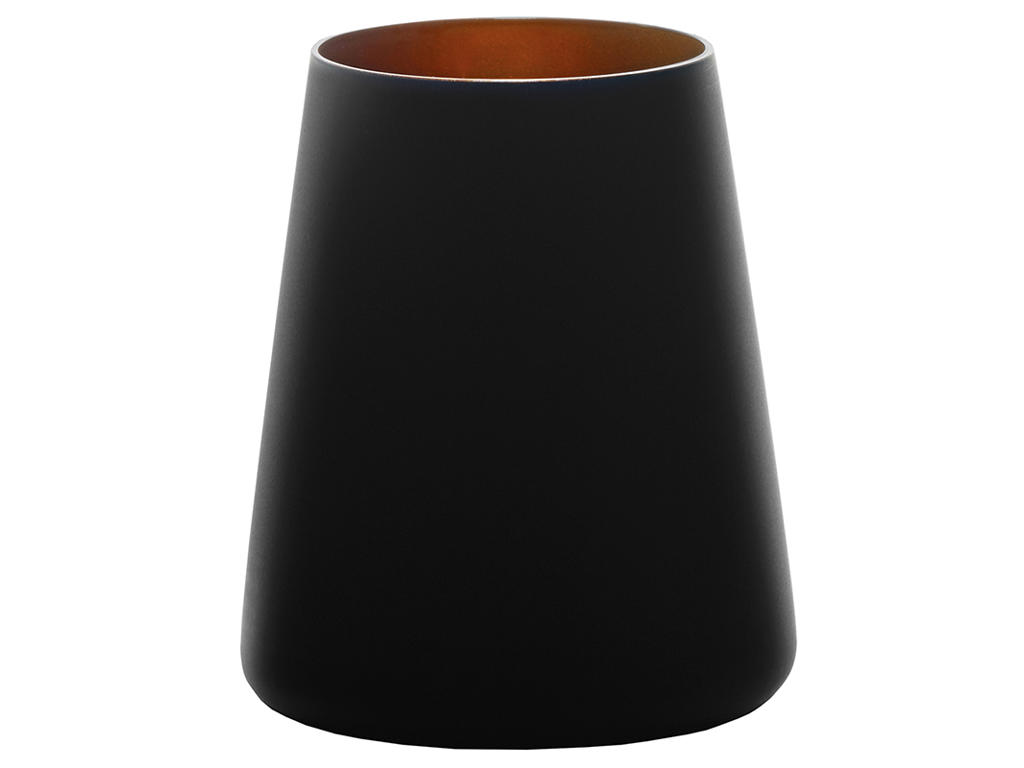 Vaso de vidrio negro/bronce 38cl - 101x62mm