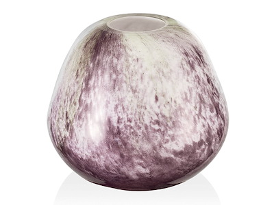 Portavelas 15x13 cm Vidrio Fusión Lavanda