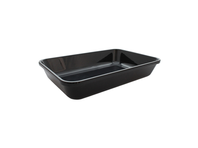 Plato de carnicero Negro melamina 42x28x7,6 cm