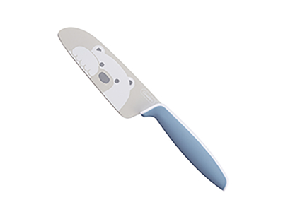 Cuchillo infantil, 12 cm, Tojiro, azul, con motivo de oso