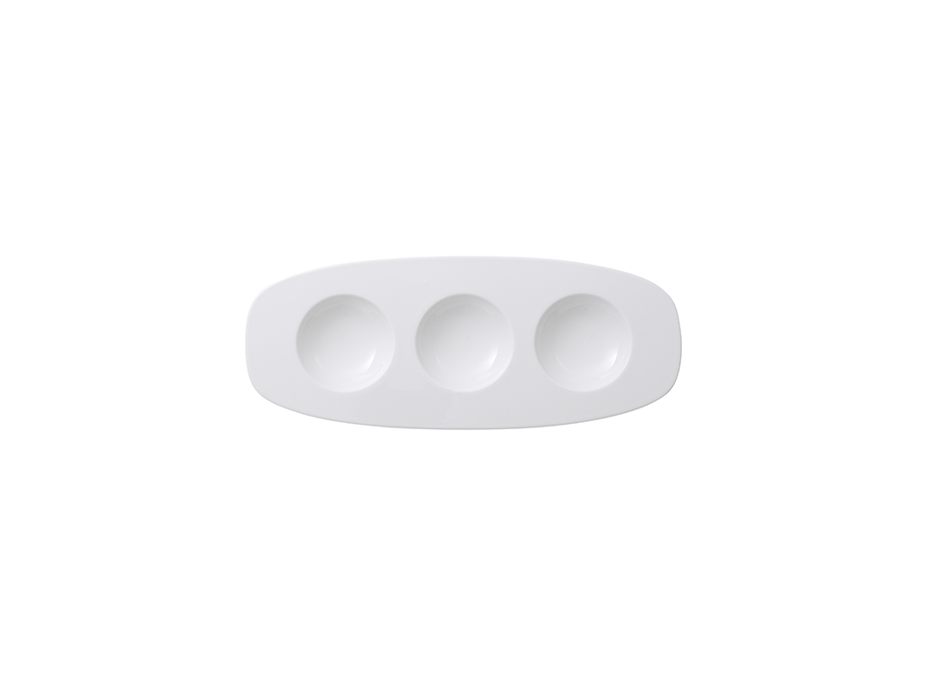 Affinity Plato Oval 3 compartimentos 280 x 175 mm