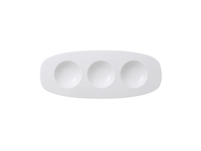 Affinity Plato Oval 3 compartimentos 280 x 175 mm