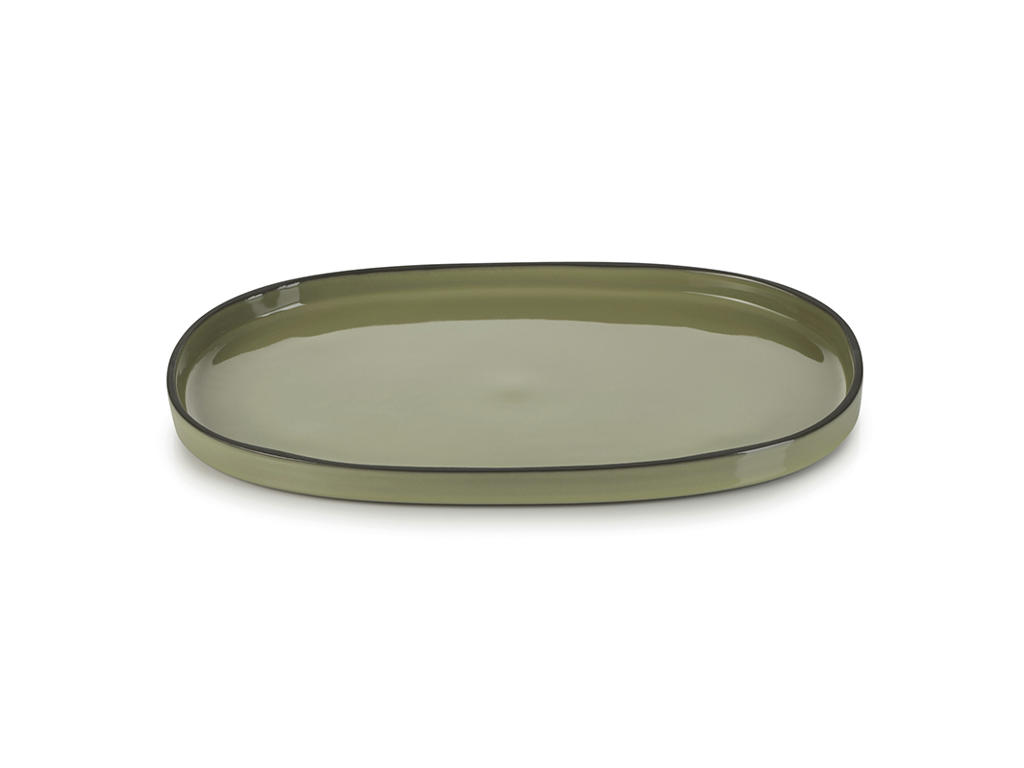 Plato Oval 35,5x22 cm Beige Caractere
