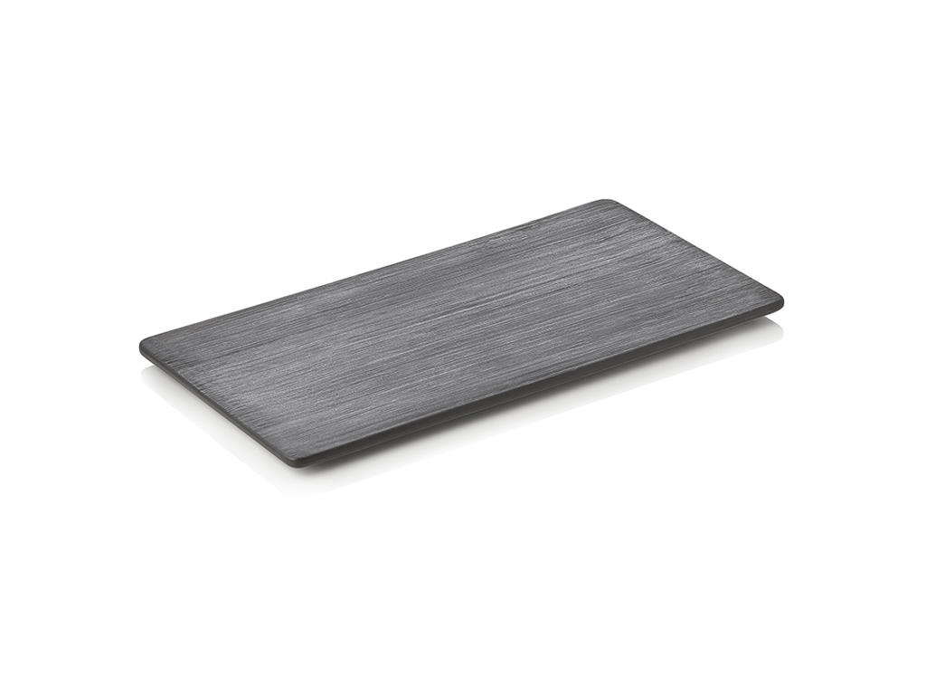 Plato de servicio de porcelana negro GN1/3 10x176x325mm