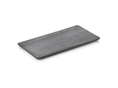 Plato de servicio de porcelana negro GN1/3 10x176x325mm