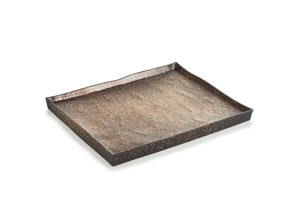 Plato Rectangular 21x17,5 cm Oro Solsticio