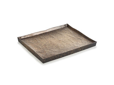 Plato Rectangular 21x17,5 cm Oro Solsticio