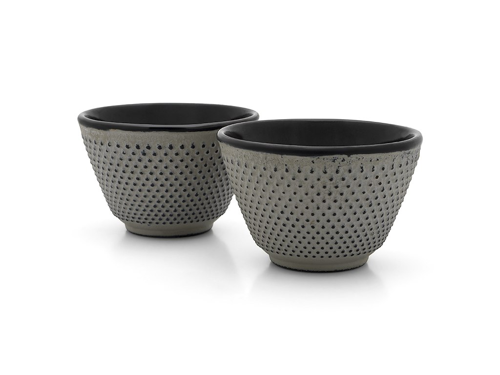 Taza sin asa 2 piezas Hierro fundido Gris cemento JANG