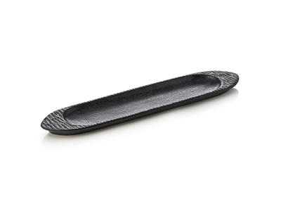 Plato de porcelana negro tamaño 45,5x10x2cm