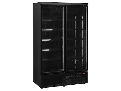 Displayfryseskab 702l 2 låger Sort Juste