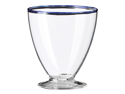 Vaso c/fondo 30cl Vida en Color Borde Azul