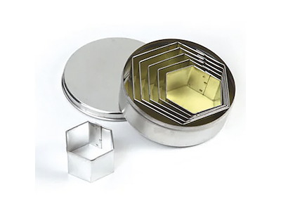 Juego de cortadores hexagonales 6 pcs 45-90mm