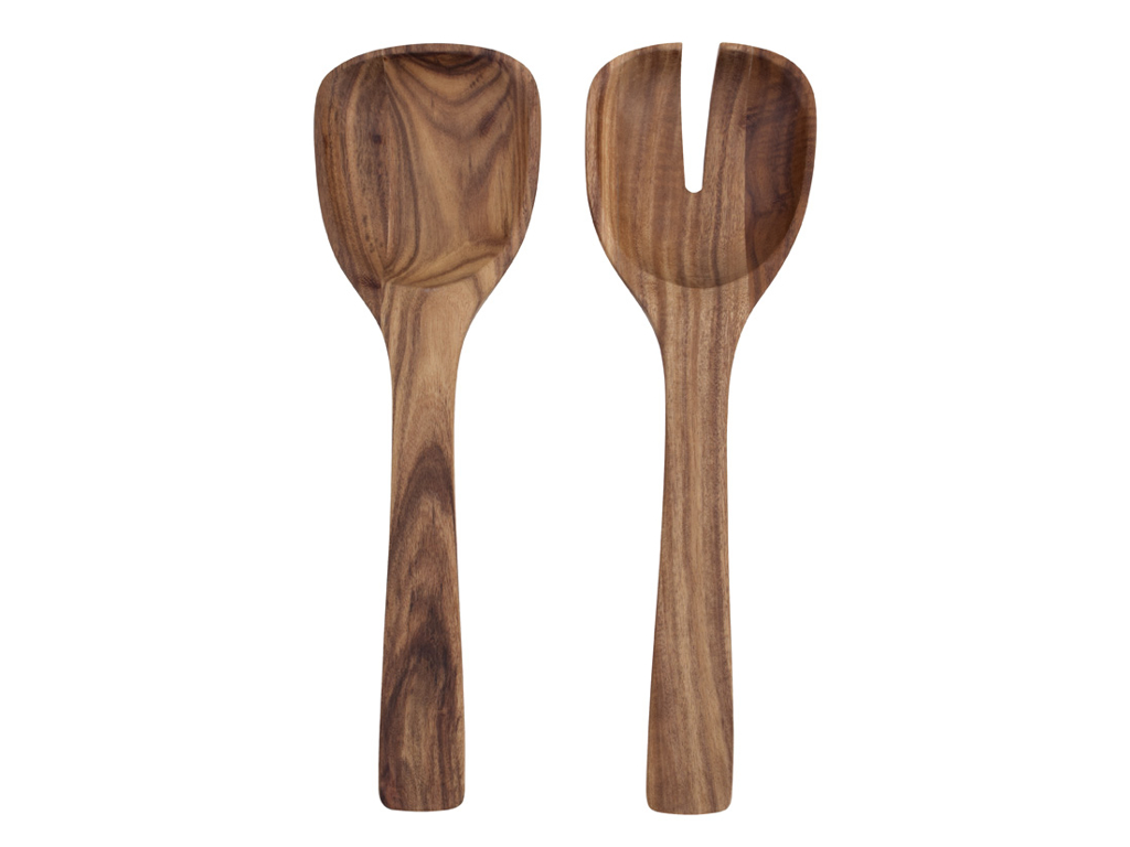 Artesano Original Utensilios de Ensalada de Madera - 2 piezas