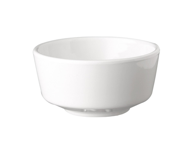 Cuenco blanco de melamina 15 cm, H; 7,5 cm