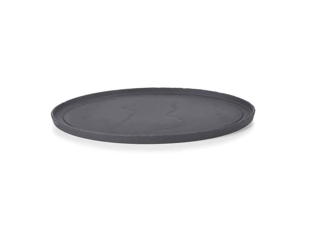 Plato oval 35x23 cm Sin esmaltar Negro Basalto