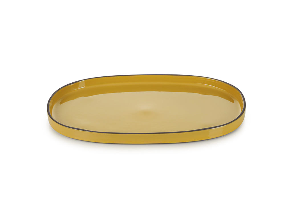 Plato Oval 35,5x22 cm Amarillo Caractere