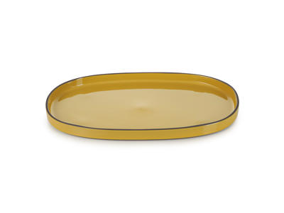 Plato Oval 35,5x22 cm Amarillo Caractere