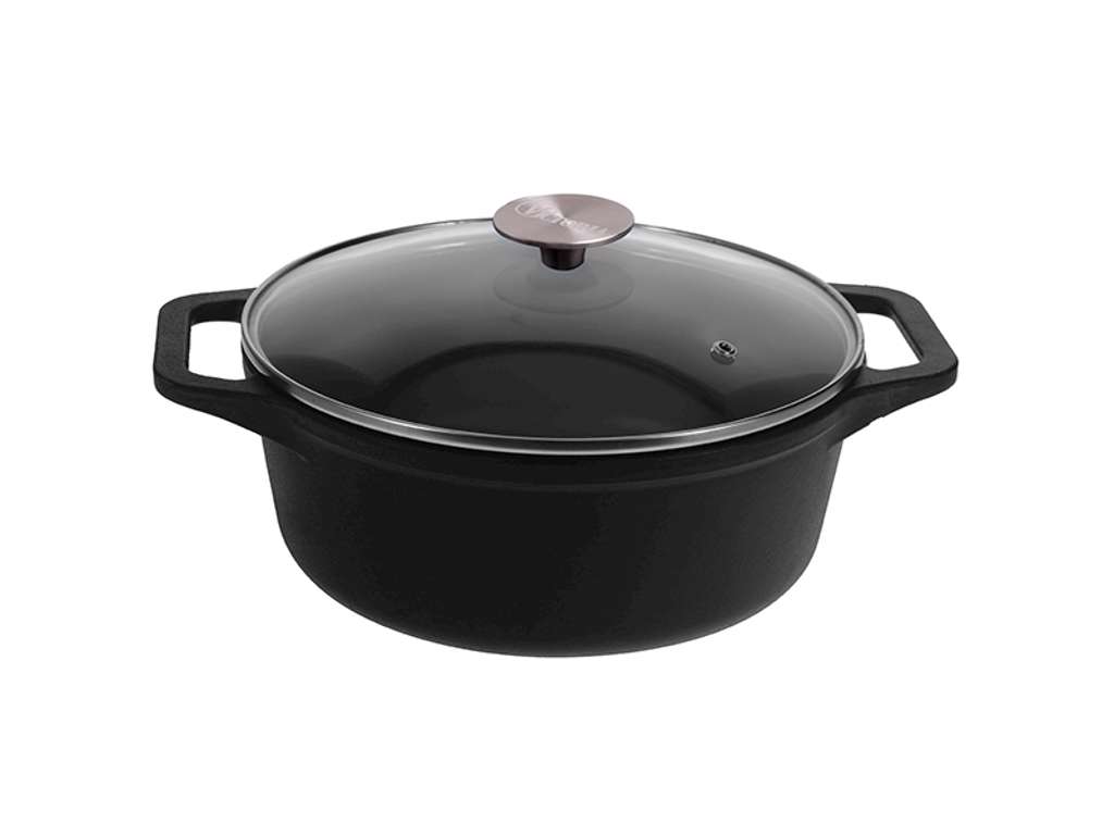 Olla de 24 cm con tapa de vidrio