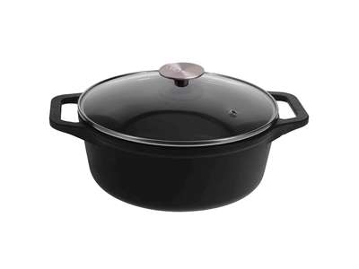 Olla de 24 cm con tapa de vidrio