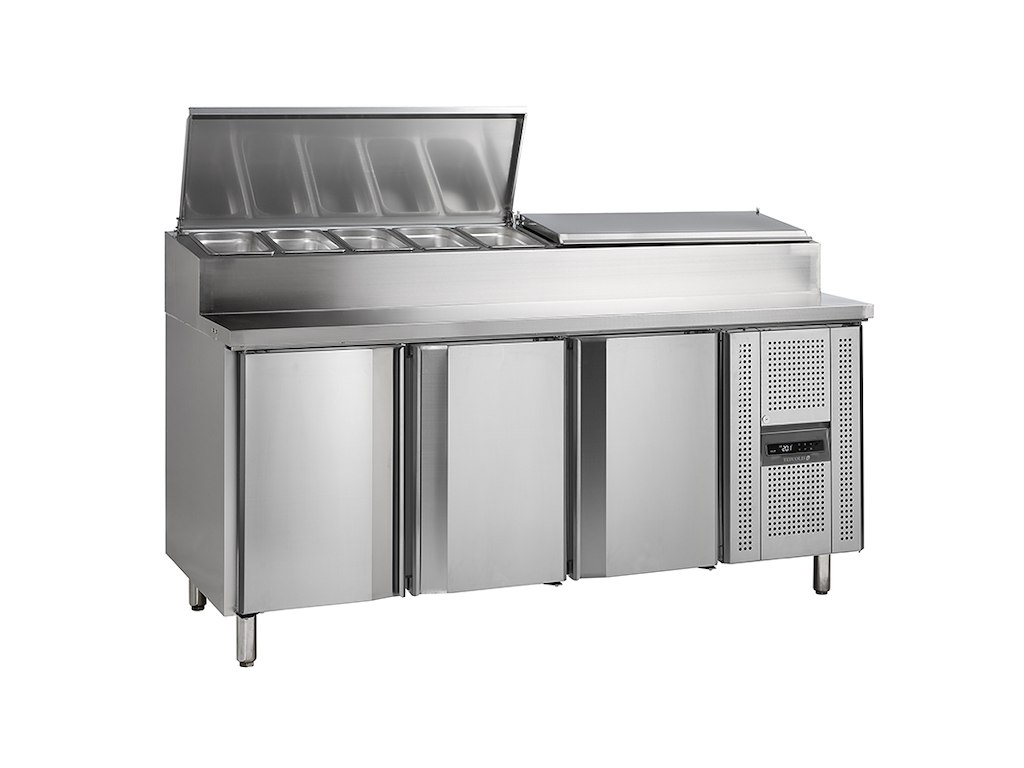 Saladette 2 puertas GN1/1 soporte: 9xGN1/3