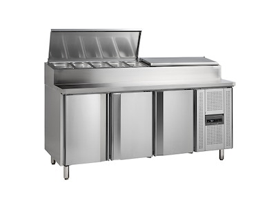 Saladette 2 puertas GN1/1 soporte: 9xGN1/3