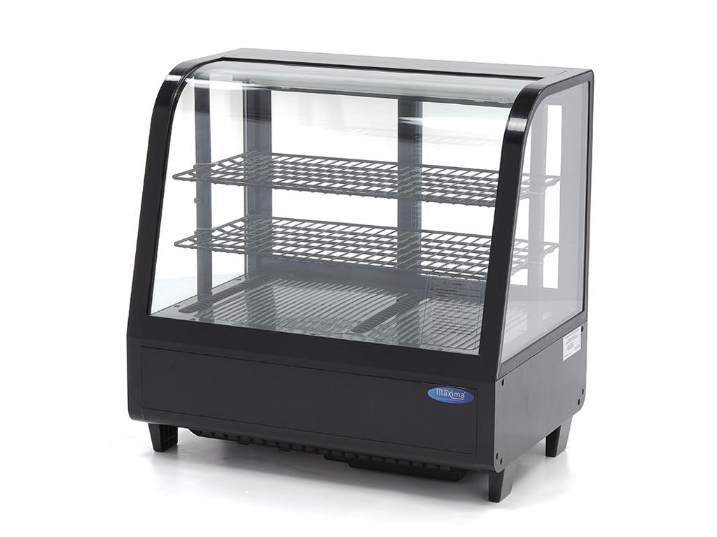 Exhibidor refrigerado para mesa 0-12*C 2 estantes Negro