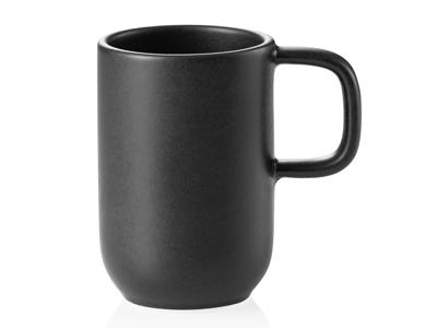 Taza de cerámica negra 370ml - 110x75x75mm