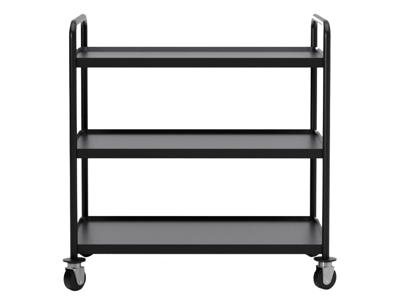 Mesa rodante 3 niveles Negro 86x53,5x96 cm