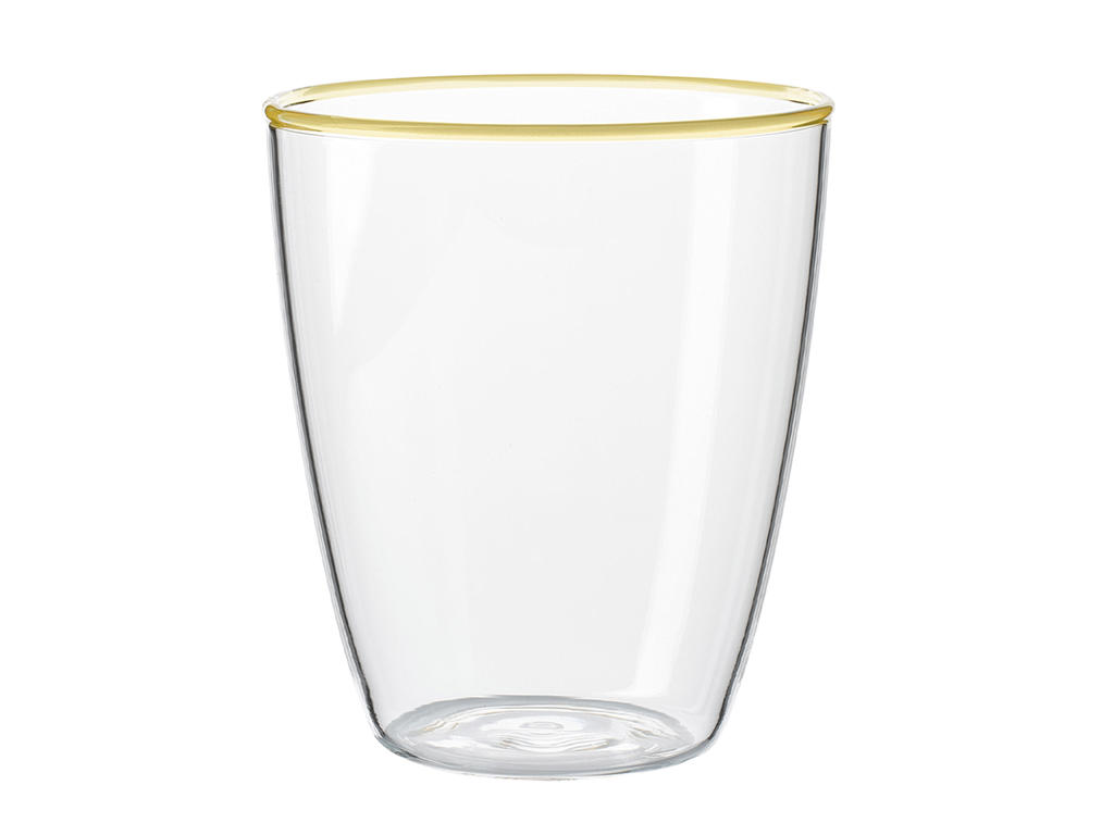 Vaso 29 cl Vida en Color Borde Amarillo